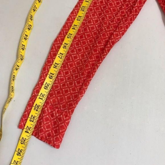 J Crew Red Coral Medium Charise Ikat Print Top - Picture 6 of 10